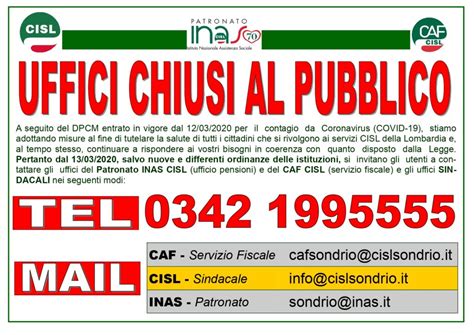 Patronato della cisl da oltre 60 anni. Patronato (INAS) - CISL Sondrio