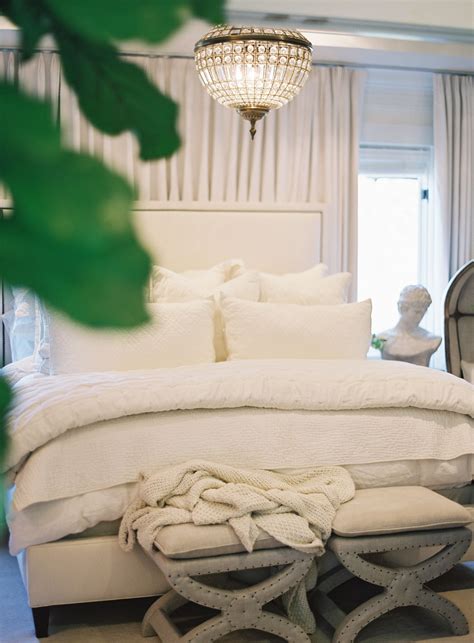 Peek Inside The Stunning Home Of An Event Stylist Curtains Behind Bed