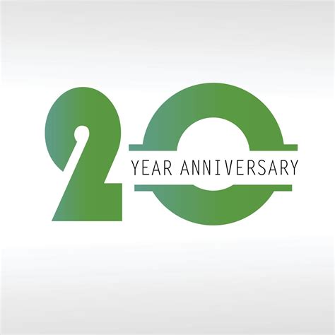 20 Year Anniversary Logo Vector Template 2962853 Vector Art At Vecteezy