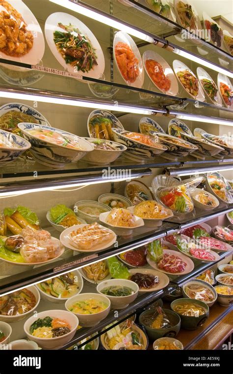 Plastic Japanese Food On Display In A Store Selling Fake Food For