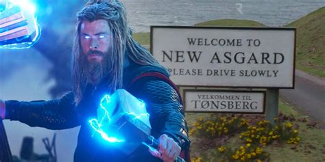 Thor Love And Thunder Merch Mostra Il Nuovo Asgard Attaccato Da Un Mostro