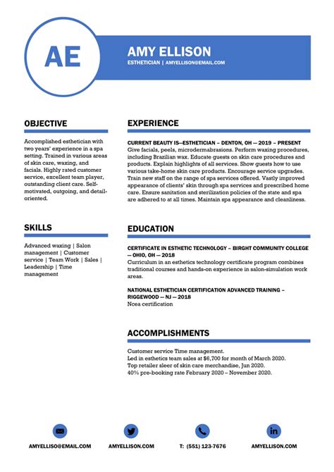 Esthetician Resume Examples Free Template Guide