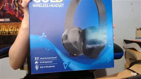 Sony Ps Gold Wireless Headset Unboxing With Stealth Stand Youtube