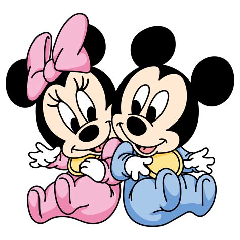 Baby Mickey And Minnie Mouse Vinyl Wall Decal Adhesive Home Art Cartoon