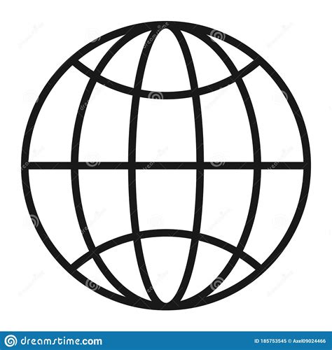 International Globe Line Art Icon For Apps And Websites Design On White