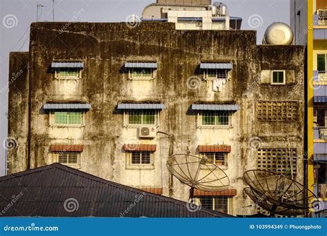 Old Buildings In Yangon Myanmar Editorial Stock Image Image Of Road
