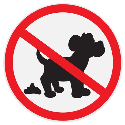 No Dog Poop Sign Animal Illustrations Creative Market