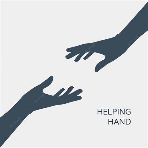 Premium Vector Helping Hand Concept Gesture Sign Of Help And Hope Two