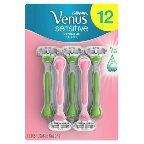The Gillette Venus Sensitive Disposable Razors 12 Ct