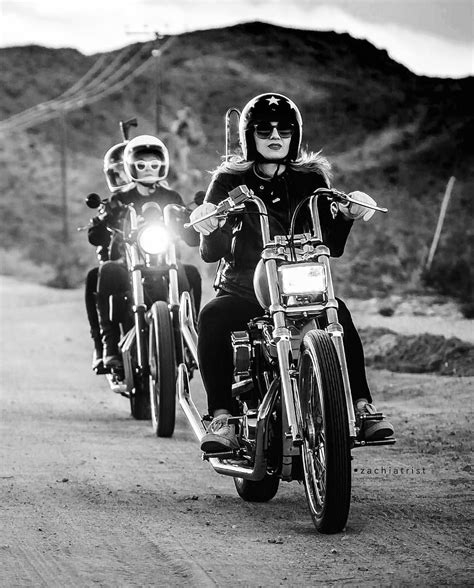 Biker Chicks Chicks On Bikes Old School Chopper Lady Riders