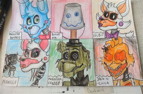 It Was Fun To Draw 6 Random Fnaf Characters Which One Looks The Best