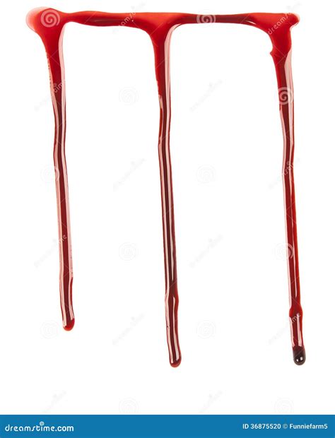 Dripping Blood Isolated On White Stock Photo Image Of Natural Blood