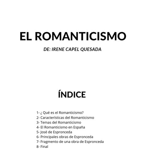 El Romanticismo Pdf
