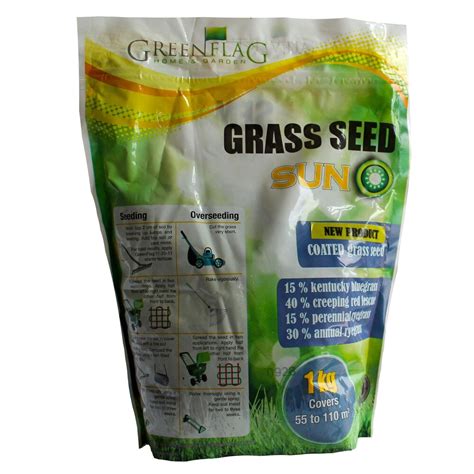 Greenflagdrapeauvert 1 Kg Sun Coated Grass Seed The Home Depot Canada