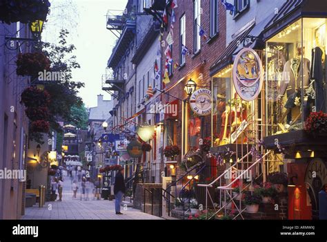 Lower Part Of Old Town Shopping District Quebec City Quebec Canada