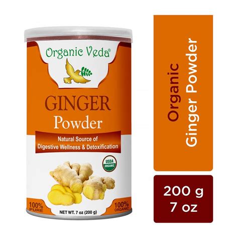 Buy Ginger Powder 100 Organic 200g Organicvedasg