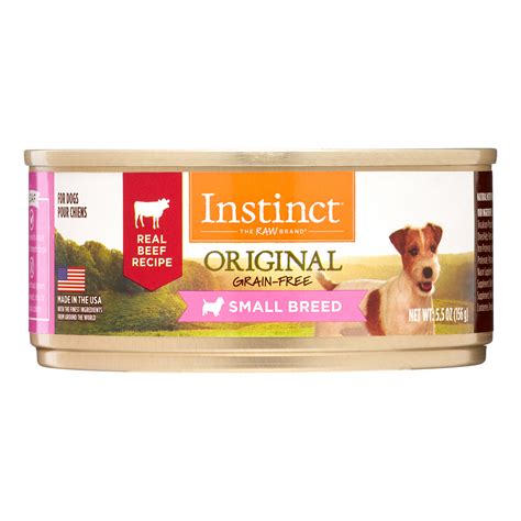 Every ingredient used in natural dog food is of the highest available quality and has been carefully selected to reflect the natural diet of the dog. Instinct Original Small Breed Grain-Free Real Beef Recipe ...