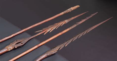 The application of knowledge and an experience to create products and ways of meeting societies needs through the use of resources for particular purposes. Four Early Aboriginal Spears | ArtOceanic