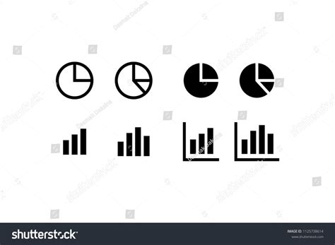 Chart Icon Set Circle Chart Bar Chart Bar Diagram Circle Chart