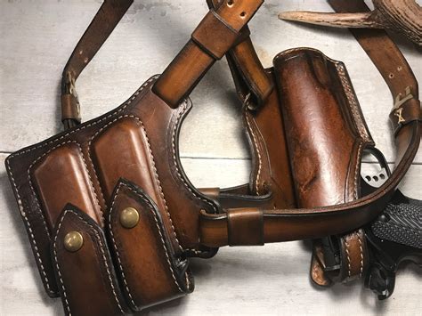Free Initials Handmade Customizable Leather 1911 Pistol Shoulder