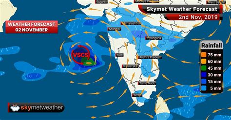 Weather Forecast Nov 2 Very Severe Cyclone Maha To Lash Parts Of