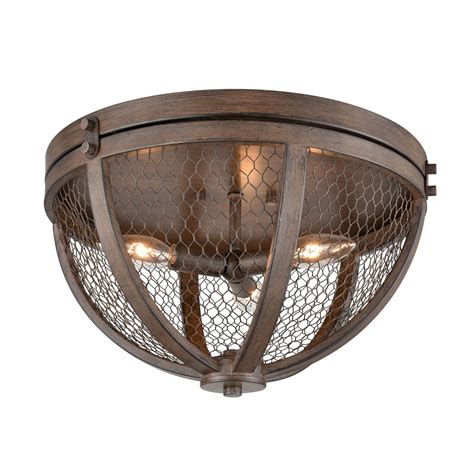 Our stylish led ceiling fixtures are perfect for any room. Vintage Flush Mount Ceiling Light Wood Grain Metal Dome ...