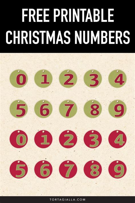 Free Printable Christmas Numbers Pdf And Pngs Tortagialla Free