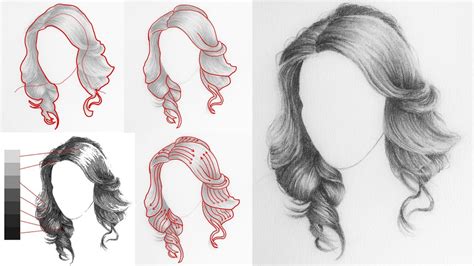 How To Draw Female Hair Easy 6umasha Brainerd Studiodrawing Melukis