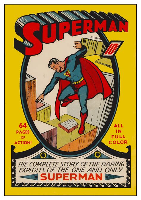 Framed Superman Issue 1 Vintage Comic Cover Reproduction Etsy
