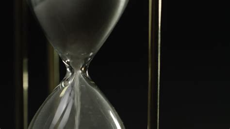 Hourglass Isolated On Black Background Stock Footage Video 100