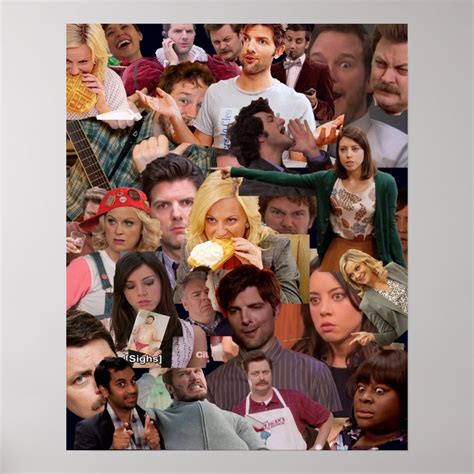 Parks And Recreation Collage Poster Zazzle