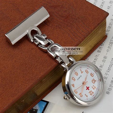 Buy Red Cross Doctors Nurse Watch Silver Stainless Steel Luxury Brooch Pin Hang