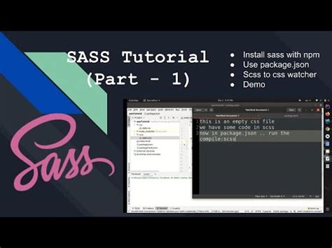 SASS Tutorial Part Install Sass With Npm And Start With The Project YouTube