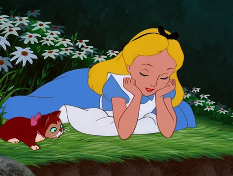 Vintage Disney Alice In Wonderland Alice Gazes In To The Stream