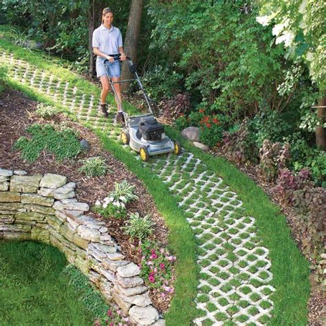 Paver Path That Grows Backyard Landscaping Paver Path Garden Paths