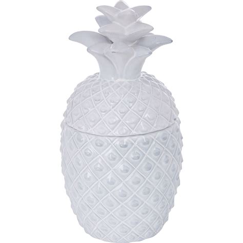 Deartis White Ceramic Pineapple Storage Jar | Ceramic pineapple, White ceramic pineapple, Jar ...