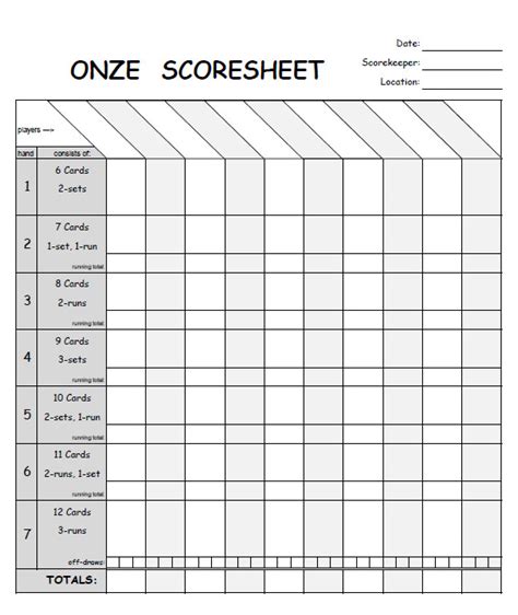 Shanghai Score Sheets
