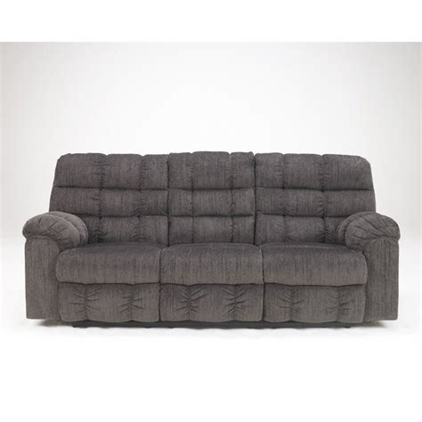 Ashley Furniture Acieona Microfiber Reclining Sofa In Slate Homesquare