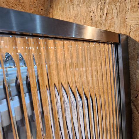fluted glass shower panel brushed stainless steel shower screens perth