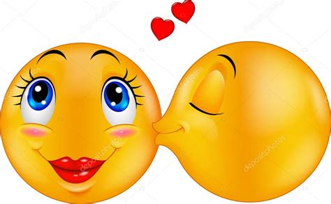 Kissing Emoticon Cartoon Stock Vector Image By ©tigatelu 63465649