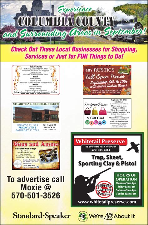 SS Columbia County Eblast 9/10/22 | Times Shamrock Events