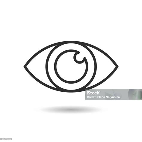 Eye Line Icon Set Open Closed Eyes Visible Invisible Concept Hidden