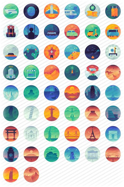 Gradient Flat Icons Pack Premium Round Icons Page Flat Icon
