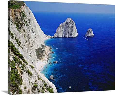 Greece Ionian Islands Zante Island Mediterranean Sea Stack Rock