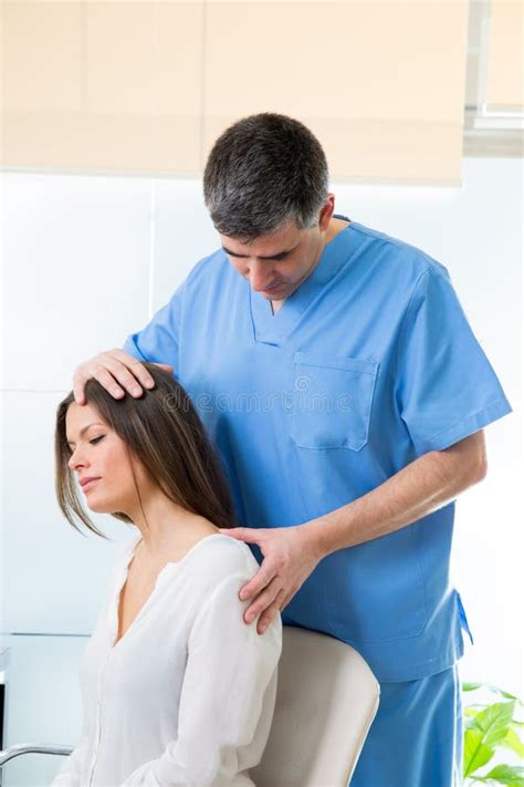 Myofascial Therapy On Beautiful Woman Shoulders Stock Photo Image Of