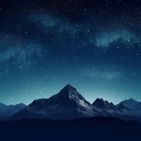 Premium Photo Starry Night Sky Over The Mountains Wallpaper