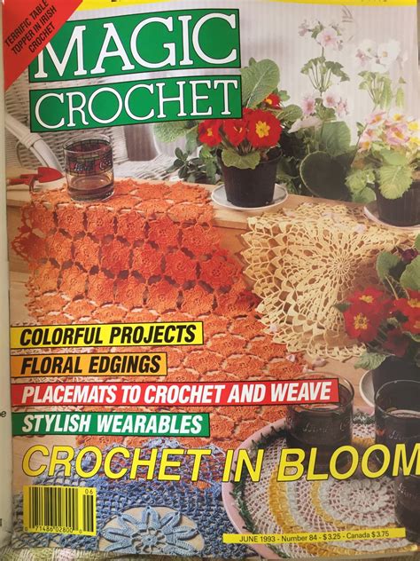 Magic Crochet 84 June 1993 Crochet Patterns Bedspreads Tablecloths