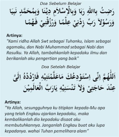 Nah ada baiknya kamu untuk selalu membaca doa sebelum belajar, agar semua yang kamu pelajari bisa terserap dengan baik. Kumpulan Bacaan Doa Sebelum Dan Setelah Belajar Beserta ...