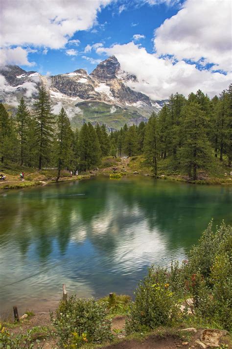 Lago Blu Blue Lake Near Breuil Cervinia Aosta Valley Ita Flickr