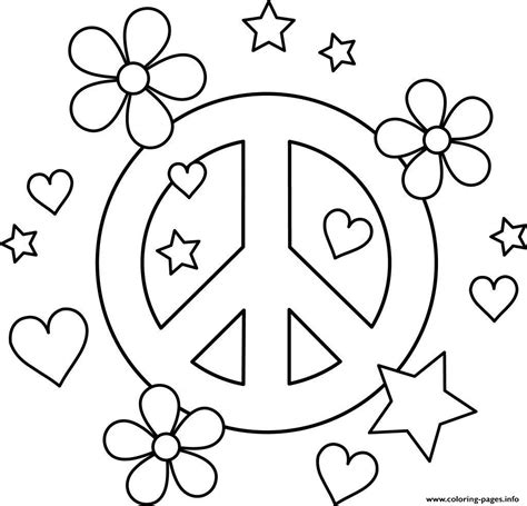 You can download, edit these vectors for personal use for your presentations, webblogs, or other project designs. Peace Signs Stars Heart Coloring Pages Printable